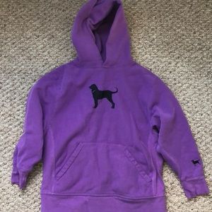 Black Dog girls purple hooded sweatshirt